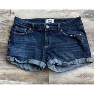 Paige Women's Denim Jean Shorts Size 26 Blue Jimmy Jimmy Short Cut Off Cuffed